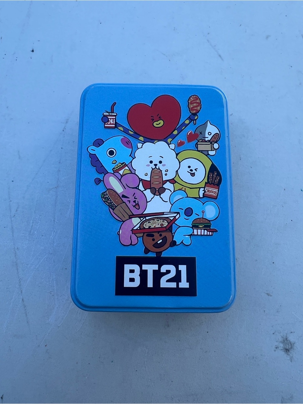 BT21 Blue Character Card Game Tin - Official BT21 Design